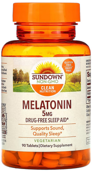 Амінокислота Sundown Мелатонін Melatonin Naturals 90 таблеток 5 мг (030768157456)