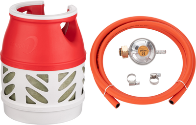 Набір Балон газовий композитний Hexagon Ragasco HR12.5L 12.5 л (100578) + Комплект для підключення газового обладнання Bradas CT (674012407944)