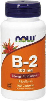 Ryboflawina Now Foods B-2 100 mg 100 kapsułek (733739004475)