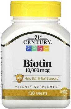 Биотин 21st Century Biotin 10 000 мкг 120 капсул (740985277577)