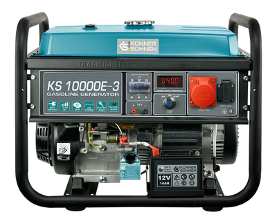 Генератор Könner & Söhnen бензиновий KS 10000E-3, 400В, 7.5кВт, 3 фази, електростартер, 88кг (KS10000E-3)