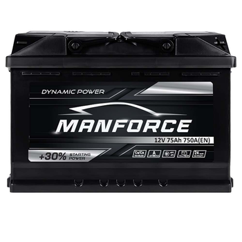 Автомобільний акумулятор MANFORСE MF 75Ah 750A R+ 57522501