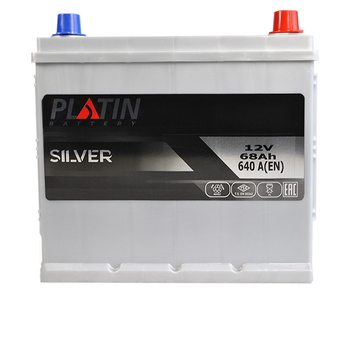 Автомобильный аккумулятор PLATIN Silver Asia SMF 68Ah 640A R+ 5652070