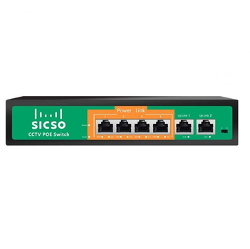 PoE коммутатор SICSO P4806J-4578 (4xPOE, 2xLAN)
