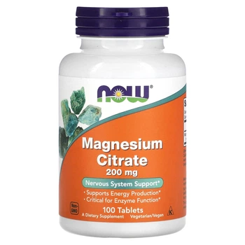 Магній цитрат Now Foods (Magnesium Citrate) 200 мг 100 таблеток