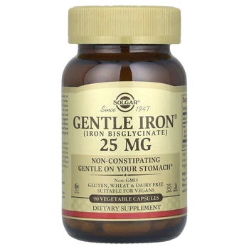 Железо Solgar (Gentle Iron) 25 мг 90 вегетарианских капсул