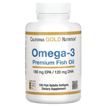 Омега-3 риб'ячий жир преміум-класу California Gold Nutrition (Omega-3 Premium Fish Oil) 100 капсул