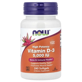 Вітамін Д3 Now Foods (Vitamin D-3) 5000 МО 240 капсул