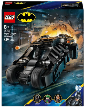 Zestaw klocków LEGO Super Heroes DC Tumbler Batmana kontra Dwie Twarze i Joker 429 elementów (76303)