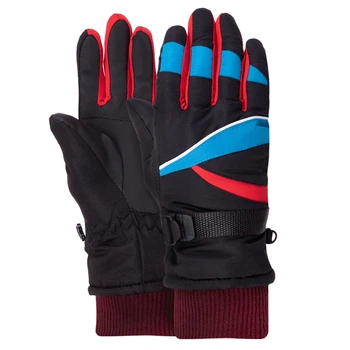 Перчатки горнолыжные теплые детские SP-Sport C-51-1 M-L Черный-синий-красный