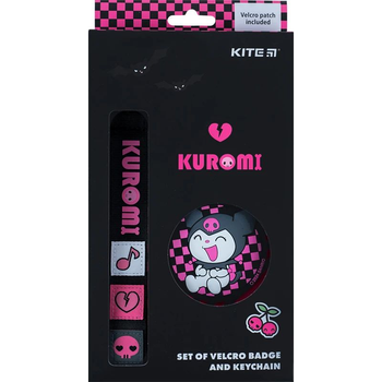 Набір аксесуарів Kuromi: Бейдж + брелок Kite HK24-3010-2