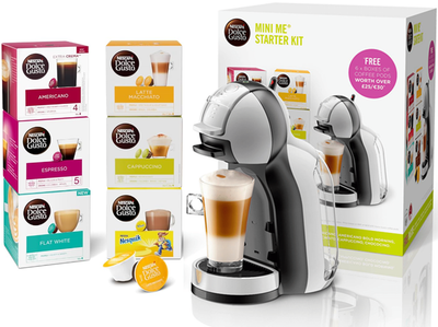 Капсульна Кофеварка Nescafe Dolce Gusto Mini Me + дегустаційний набір 6 упаковок (80 порцій)