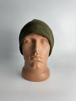 Зимняя флисовая шапка, олива