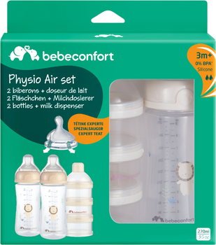 Набір для годування Bebe Confort Physio Air з диспенсером Sand 270 мл х 2 шт  (3102202360)