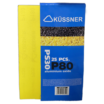 Папір наждачний Kussner PS30, Р80, 115 x 280 мм, уп. 25 шт.