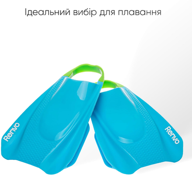 Короткие тренировочные ласты в бассейне Renvo Sado Pro с открытой пяткой 36-38 Синие (SF200-04 36-38)