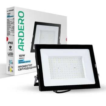 Світлодіодний прожектор Ardero LL-1150ARD 150Вт 6500K чорний (7842)