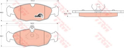 Дисковые тормозные колодки TRW (GDB1040)
