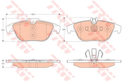 Дискові гальмівні колодки TRW (GDB2051)