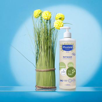 Гель для миття тіла та волосся Mustela Lavant 400 мл (3504105037956)