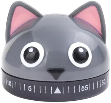 Minutnik kuchenny Kikkerland Kitchen Timer Cat (0612615073852)