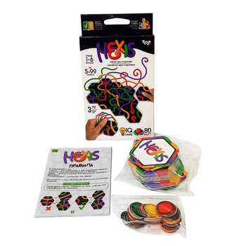 Настільна розважальна гра "Hexis" Danko Toys G-HEX-01-01 головоломка російська та українська мова