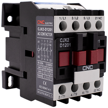 Контактор (пускатель) 12А 220В 1NC [Б00029050] CJX2-1201 CNC