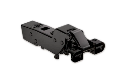 Петля Hettich Sensys 8631i ALU внутренняя для алюминиевых фасадов, угол открывания 95 градусов, c доводчиком, черный обсидиан