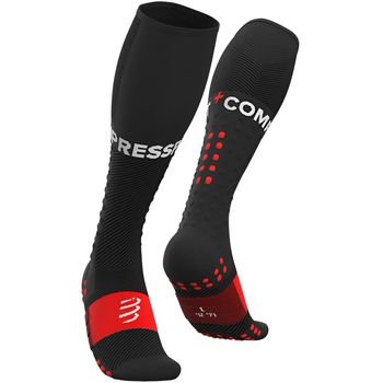 Компресійні гольфи Compressport Full Socks Winter Run Black/High Risk Red T2 (34-38 см) (CFSU3109012T2)