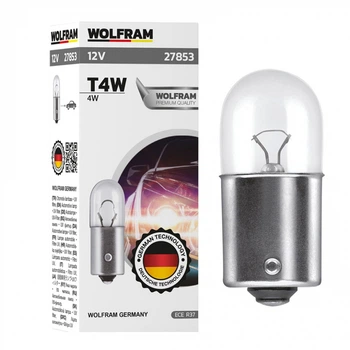 Автолампа розжарювання Wolfram 12v T4 4W (27853)