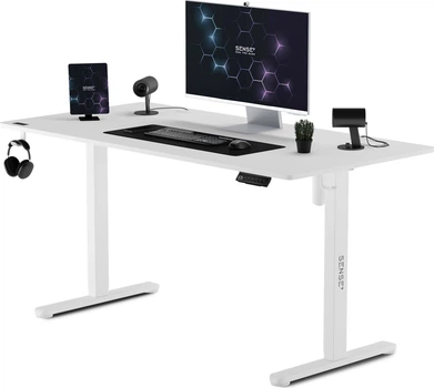 Стіл з регулюванням висоти Sense7 Nojo 140×70 см, електричний, білий