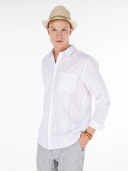 Рубашка хлопковая мужская Colin's CL1066930WHT M White (8684112205311)