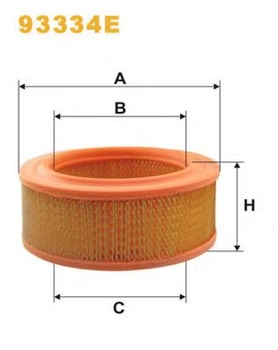 Фільтр повітря Wix Filters (93334E) - (Balcancar DV-1661, DV-1733, DV-1784-92) WIX Filters (93334E)