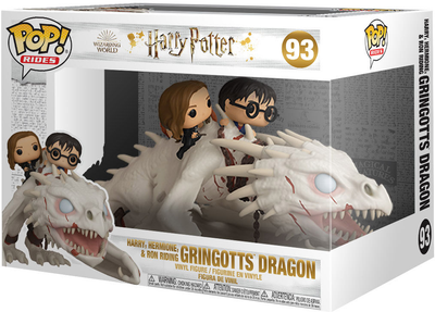 Figurka Funko Pop! Harry Potter Smok Gringotta z Harrym Ronem i Hermioną 18 cm (889698508155)