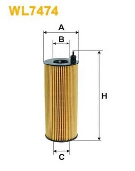 Фильтр масляный BMW Serie 1 (E81/E82/E87/E88), Serie 3 (E90/E91/E92/E93), Serie 5 (E60/E6 Wix Filters (WL7474) WIX Filters (WL7474)