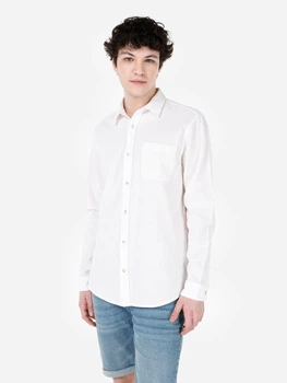 Рубашка хлопковая мужская Colin's CL1069260OFW XL Off White (8684112206684)
