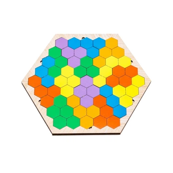 Настольная развивающая игра-пазл "Шестиугольник" PuzzleOK Арт-22079, 20 элементов