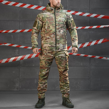 Утеплена форма 7.62 Tactical Softshell Куртка на силіконі + Штани мультикам розмір 3XL
