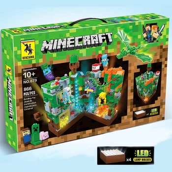 Конструктор BauTech Битва за крепость Minecraft 866 деталей сражение в джунглях Зеленый (1014-939-00)