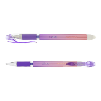 Ручка гелева пиши-стирай Buromax Gloss 0,5 mm Фіолетовий корпус (BM.8312-01)