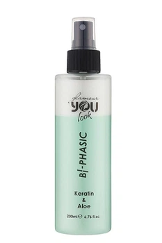 Двофазний незмивний кондиціонер You Look для розплутування волосся Professional Glamour Bi-Phasic Keratin & Aloe 200 мл