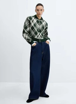 Джемпер женский с молнией MANGO 67073269 Зеленый XS KL0140