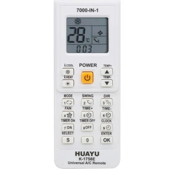Пульт для кондиционера HUAYU K-1758E универсальный 7000 кодов