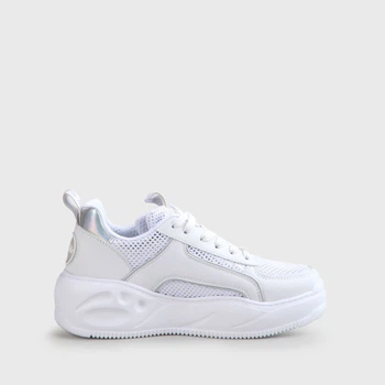 Жіночі снікери Buffalo Calzature 1630460 39 Білий/Сріблястий (4061516301506)