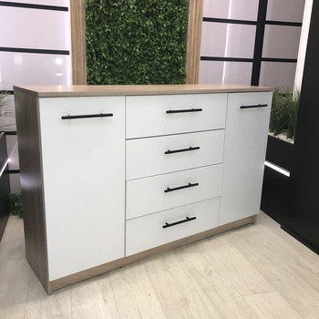 Комод Standart 4+2 Дуб Сонома Світлий/Білий 1254x800x345 мм.