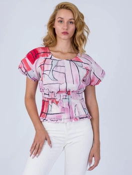 Блуза - крестьянка Only 116241004 XS (82834XS) Розовый