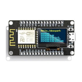 Плата розробки NodeMCU ESP8266 з дисплеєм OLED 0.96'', чіпом CH-340, модулем WiFi ESP-12E, роз'ємом Micro USB