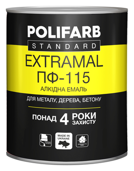 Эмаль Polifarb ExtraMal ПФ-115 белая, 2,7 кг