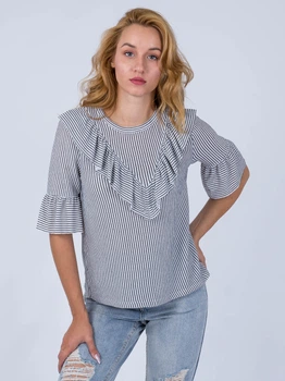 Блуза с декором Only 117330501 L (82826L) Синий