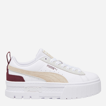 Sneakersy damskie na platformie Puma Mayze Mix Wns 38746809 39 (6UK) 25 cm Biały/Bordowy (4099683266588)